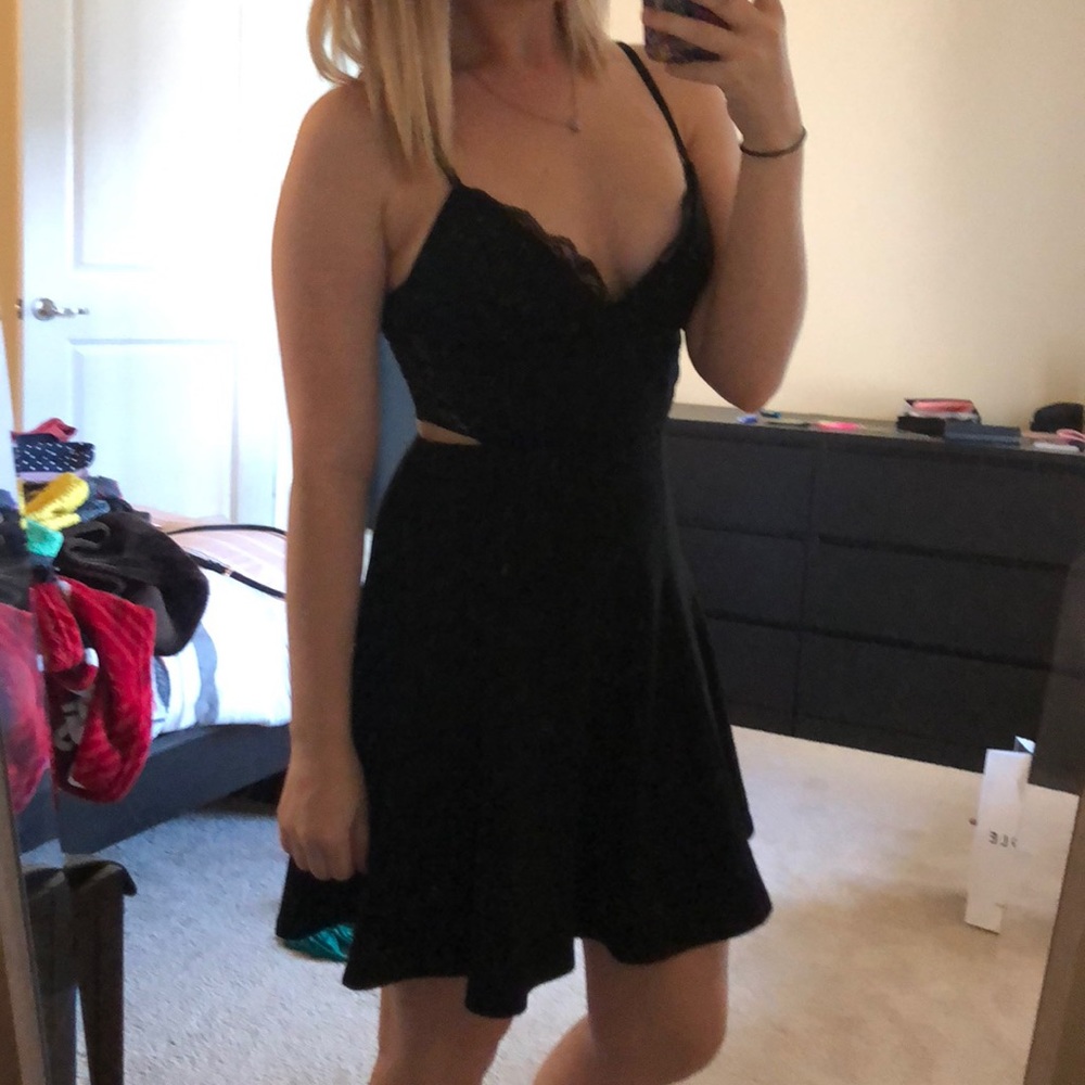 Lulu’s backless skater dress